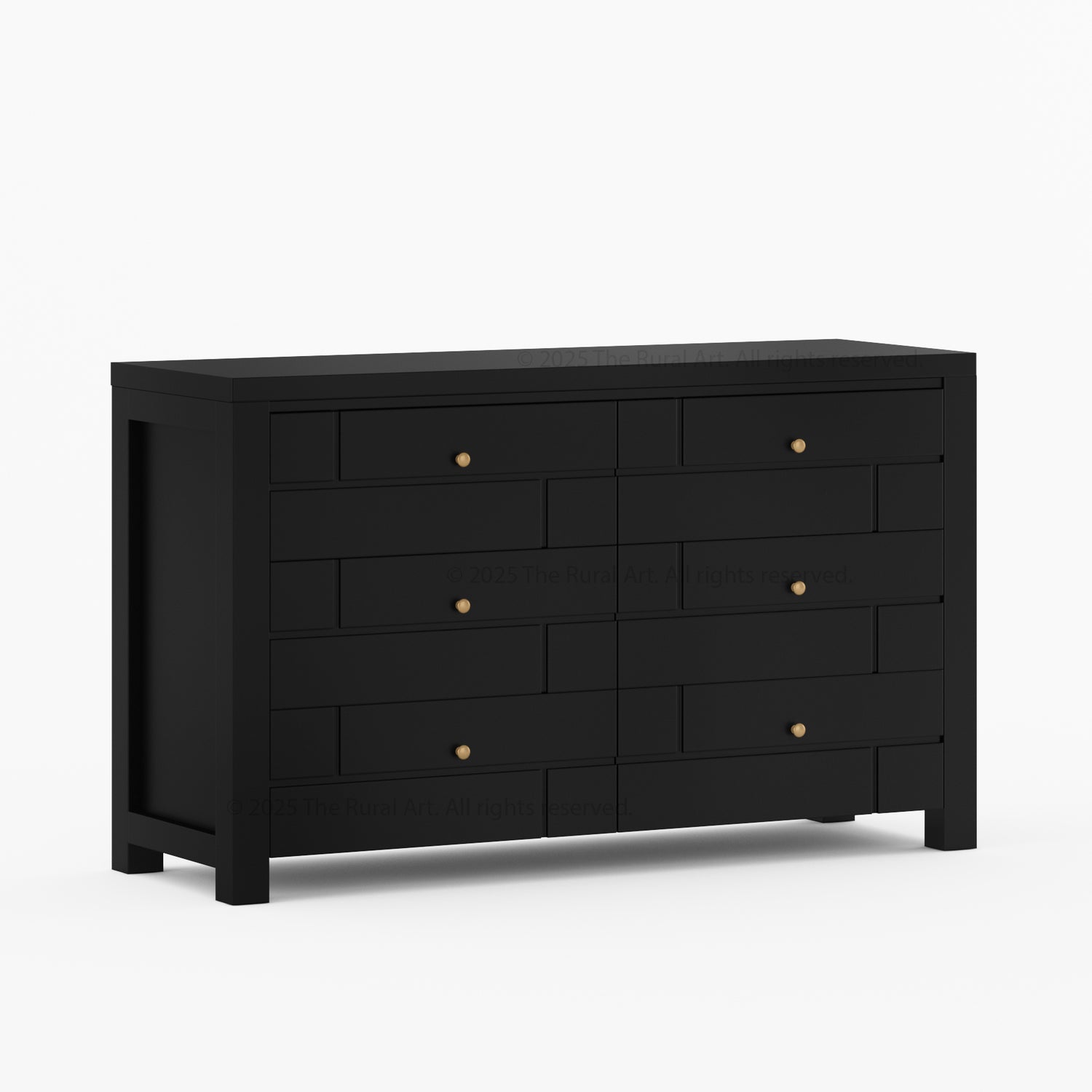 Princeton Solid Wood Dresser with Geometric Detailing