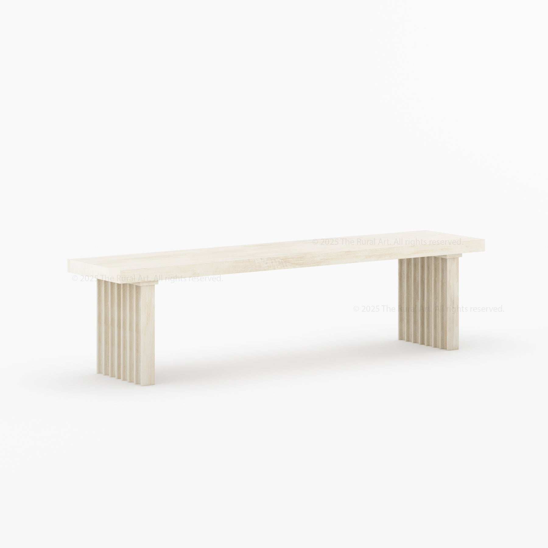 Montecito Fluted Backless Dining Bench