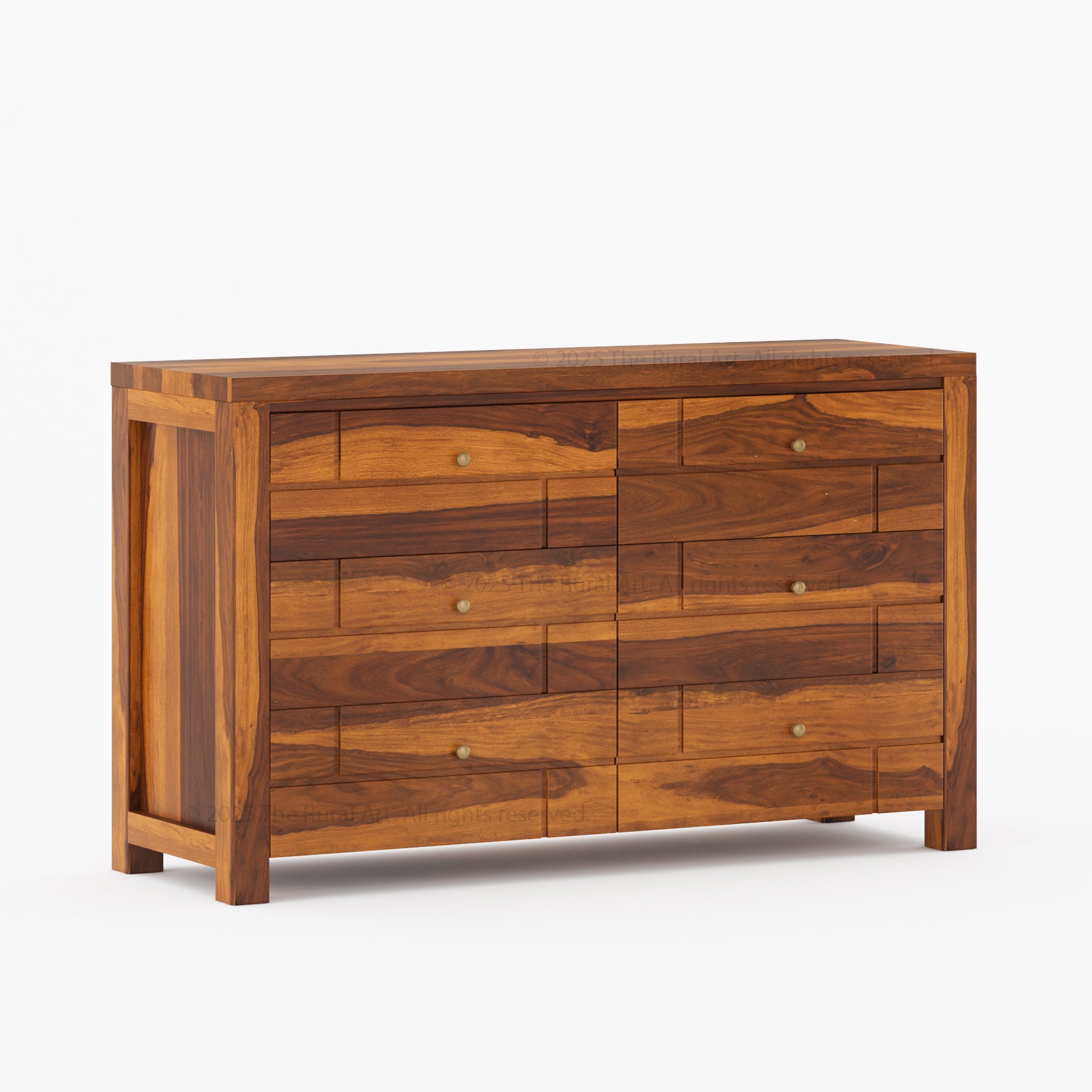 Princeton Solid Wood Dresser with Geometric Detailing