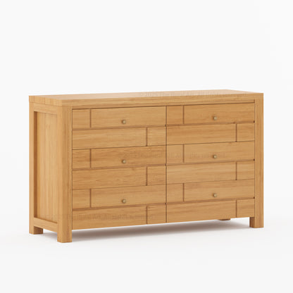Princeton Solid Wood Dresser with Geometric Detailing