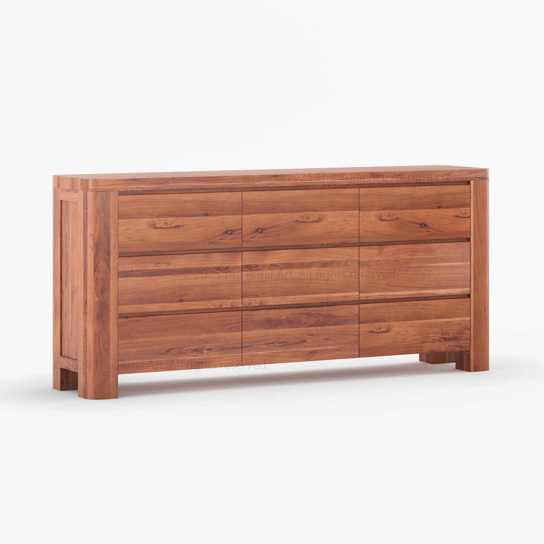 Levittown Solid Wood 6-Drawer Dresser Storage Chest