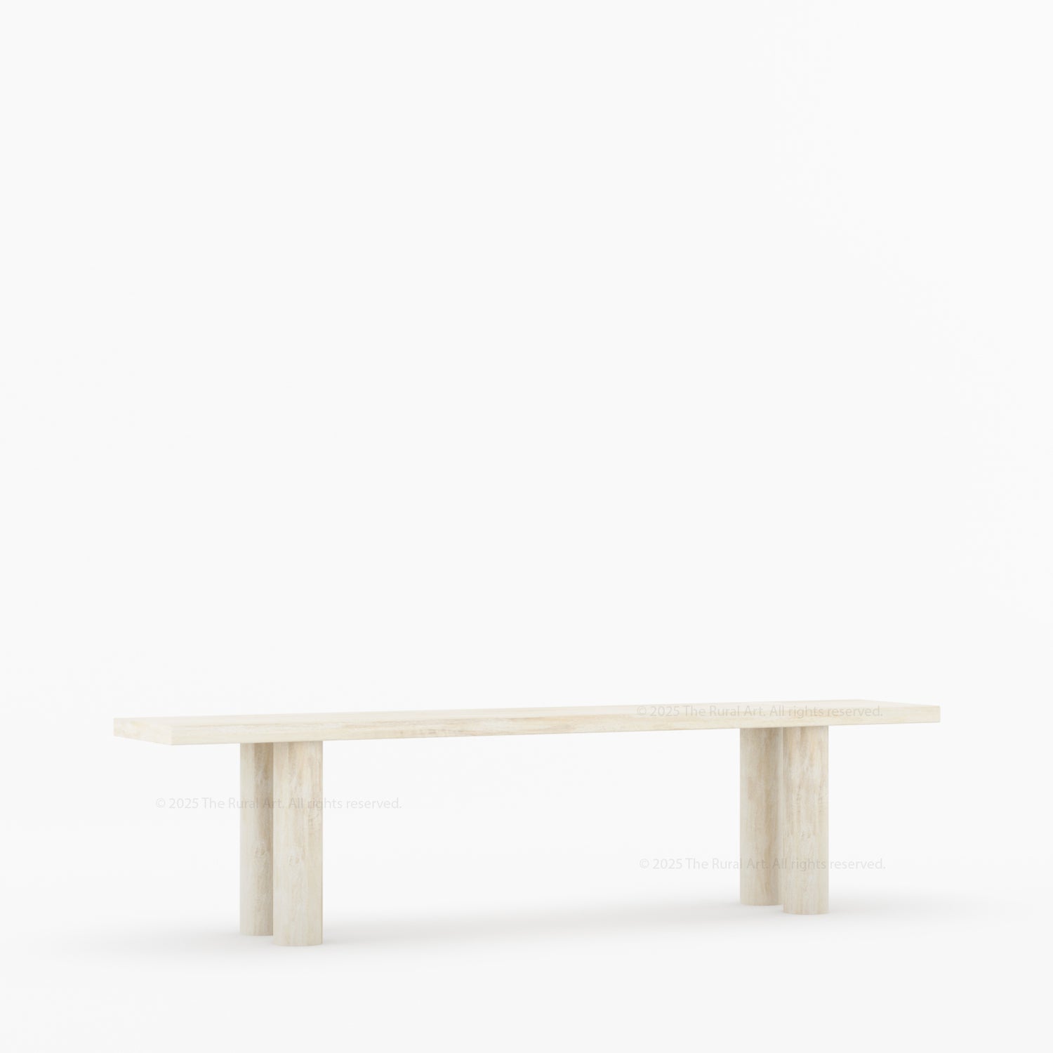 New York Modern Dining Bench | Solid Wood with Sculptural Legs &amp; Inlay Accents