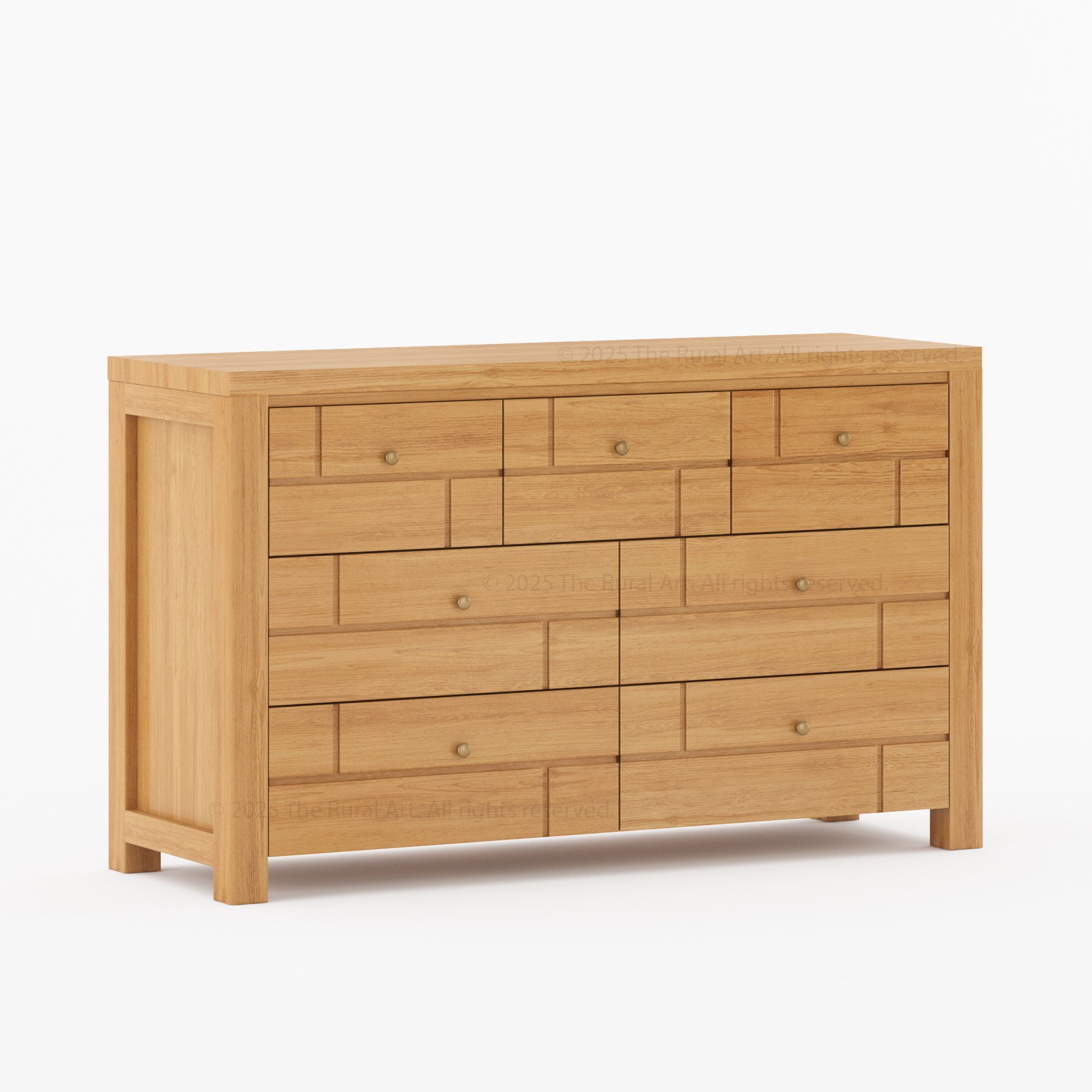 Princeton Solid Wood Dresser with Geometric Detailing