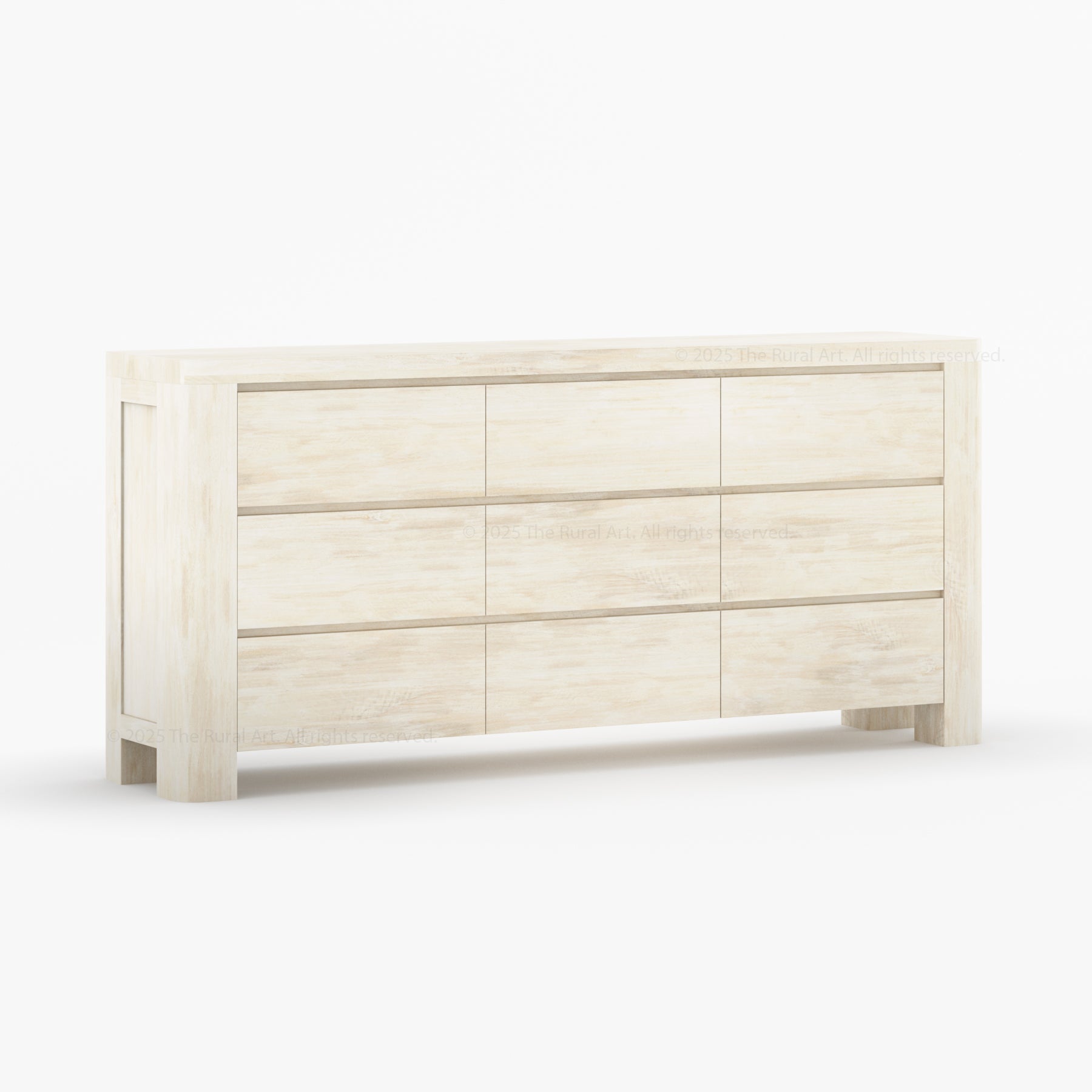 Levittown Solid Wood 6-Drawer Dresser Storage Chest