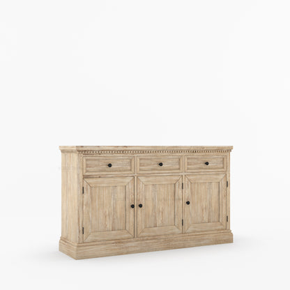 Crossett Solid Wood Sideboard Buffet in Weathered Drift Finish