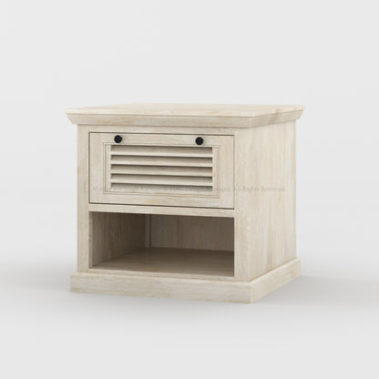 Costa Mesa Night Stand with Drawer Solid Wood