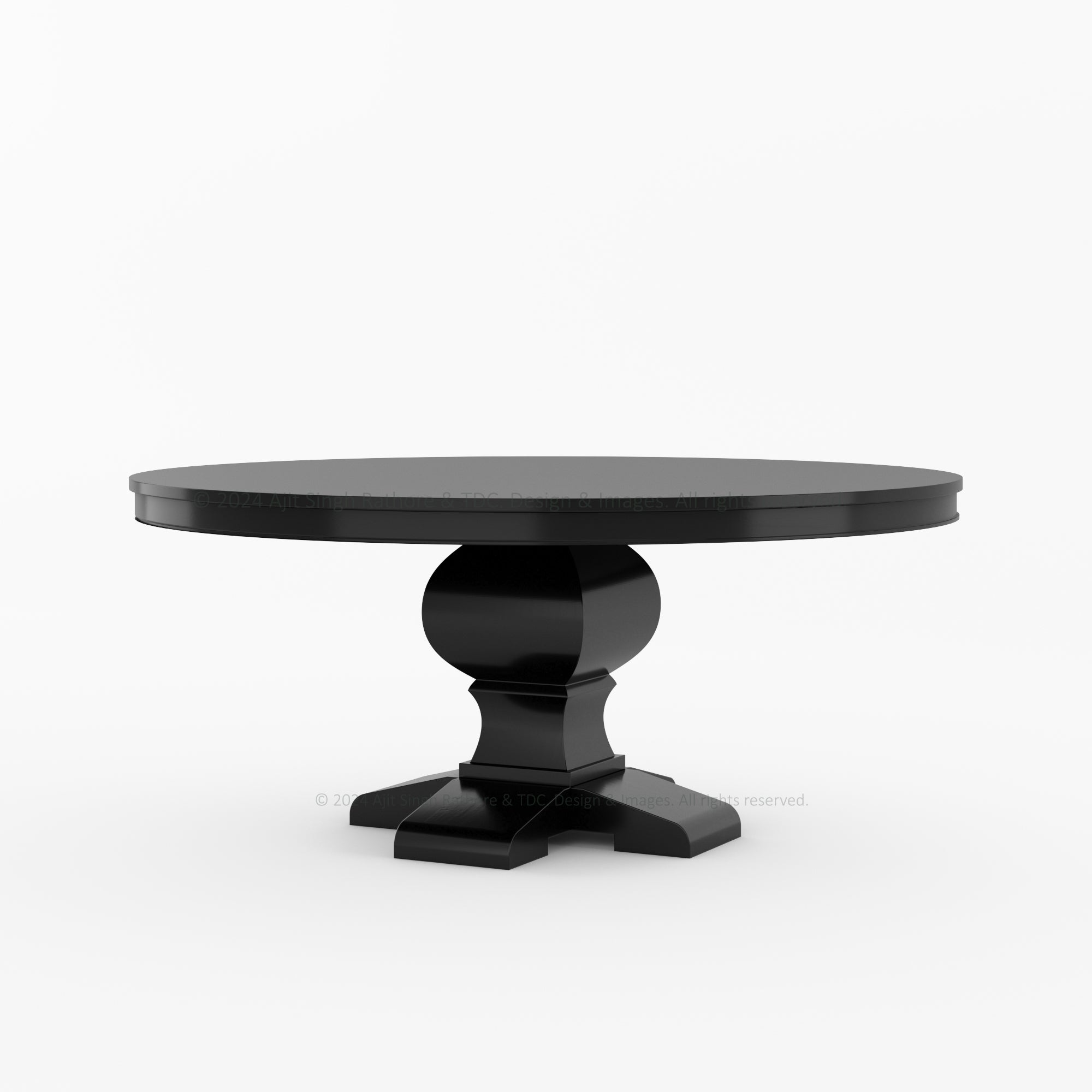 Nottingham Single Pedestal Round Dining Table With Apron