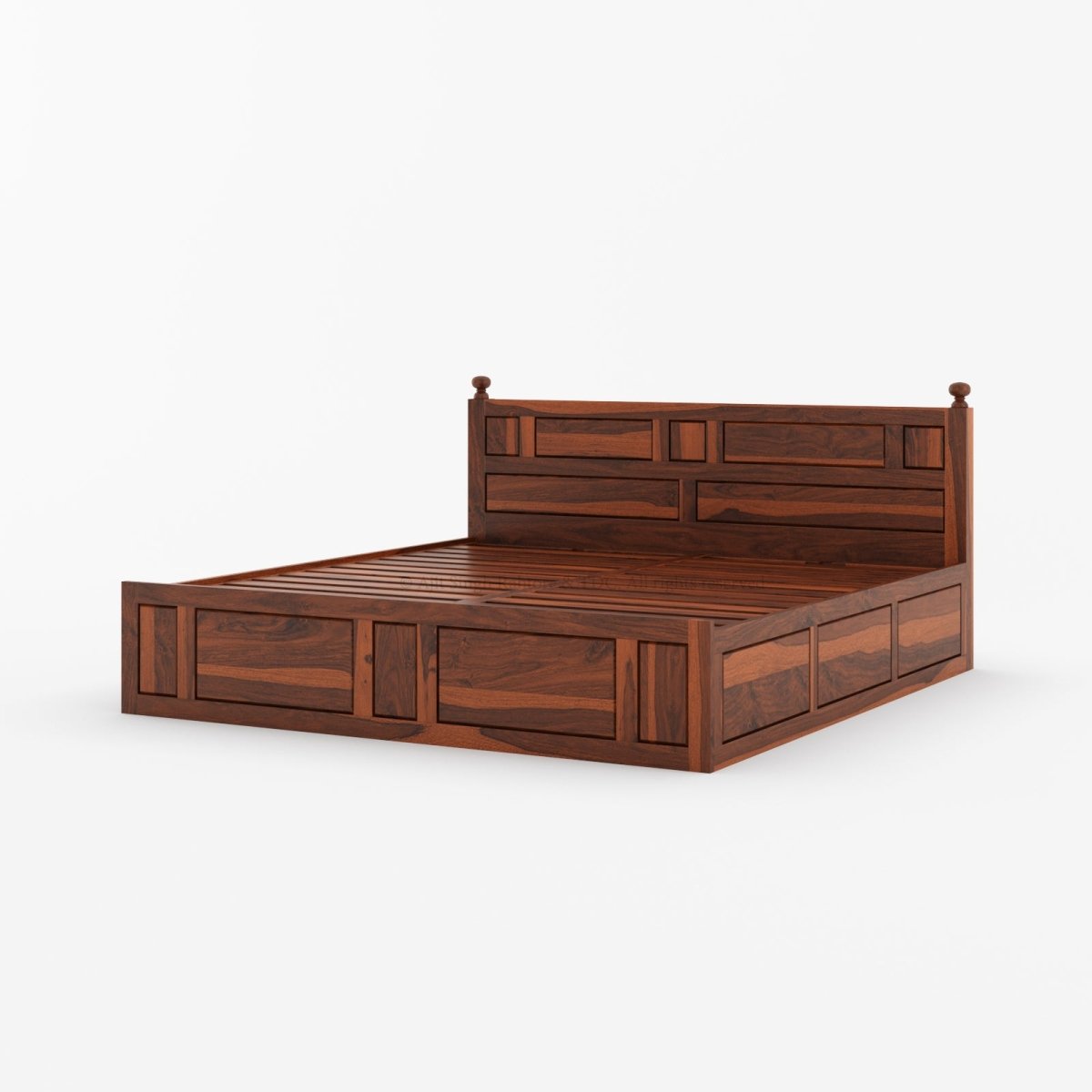 Bakersfield Solid Wood Bed with Headboard