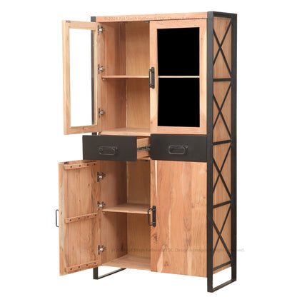 Totowa Industrial Solid Wood Bookshelf