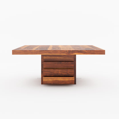 Arcadia Solid Wood Dining Table With Storage