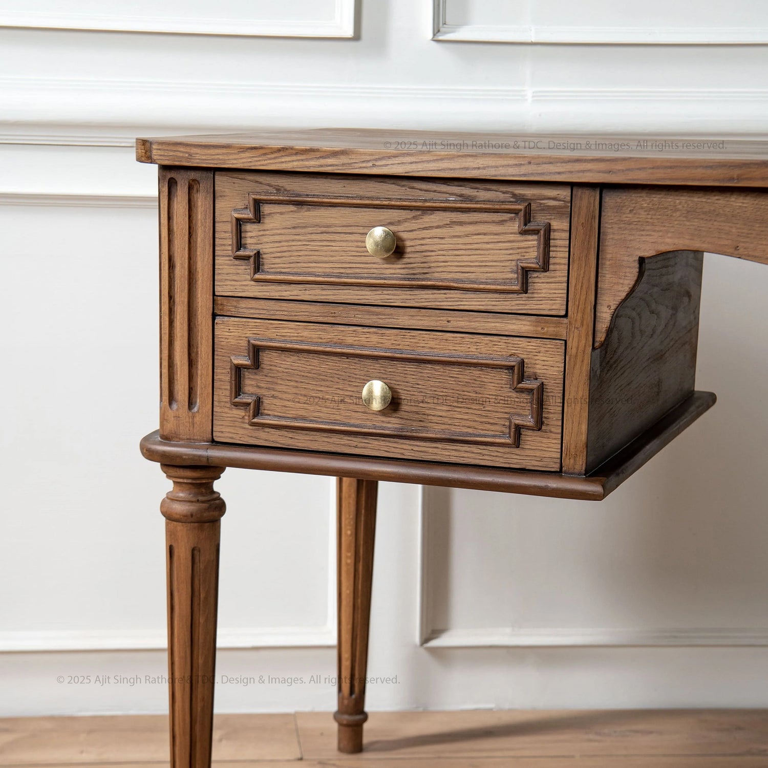 Herkimer Solid Wood Writing Desk Console Table