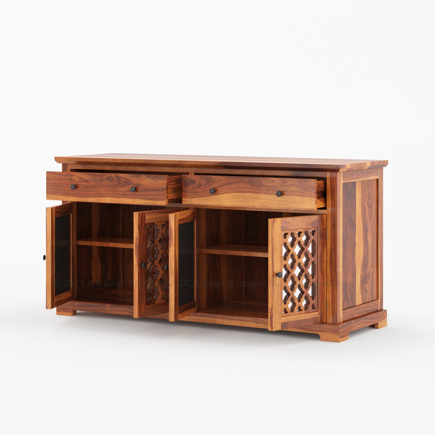 Clanton Solid Wood Buffets Sideboard Cabinet With Drawers