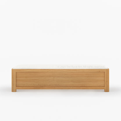Beverly Bedside Bench | Solid Wood Frame with Upholstered Seat