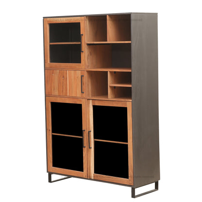 Perth Industrial Modern Rustic Bookshelf &amp; Display Unit