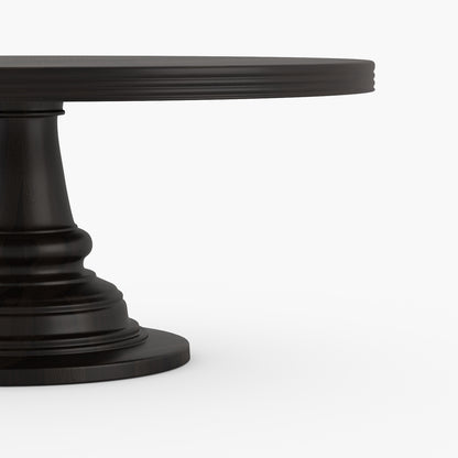 High Point Sculpted Pedestal Solid Wood Round Dining Table