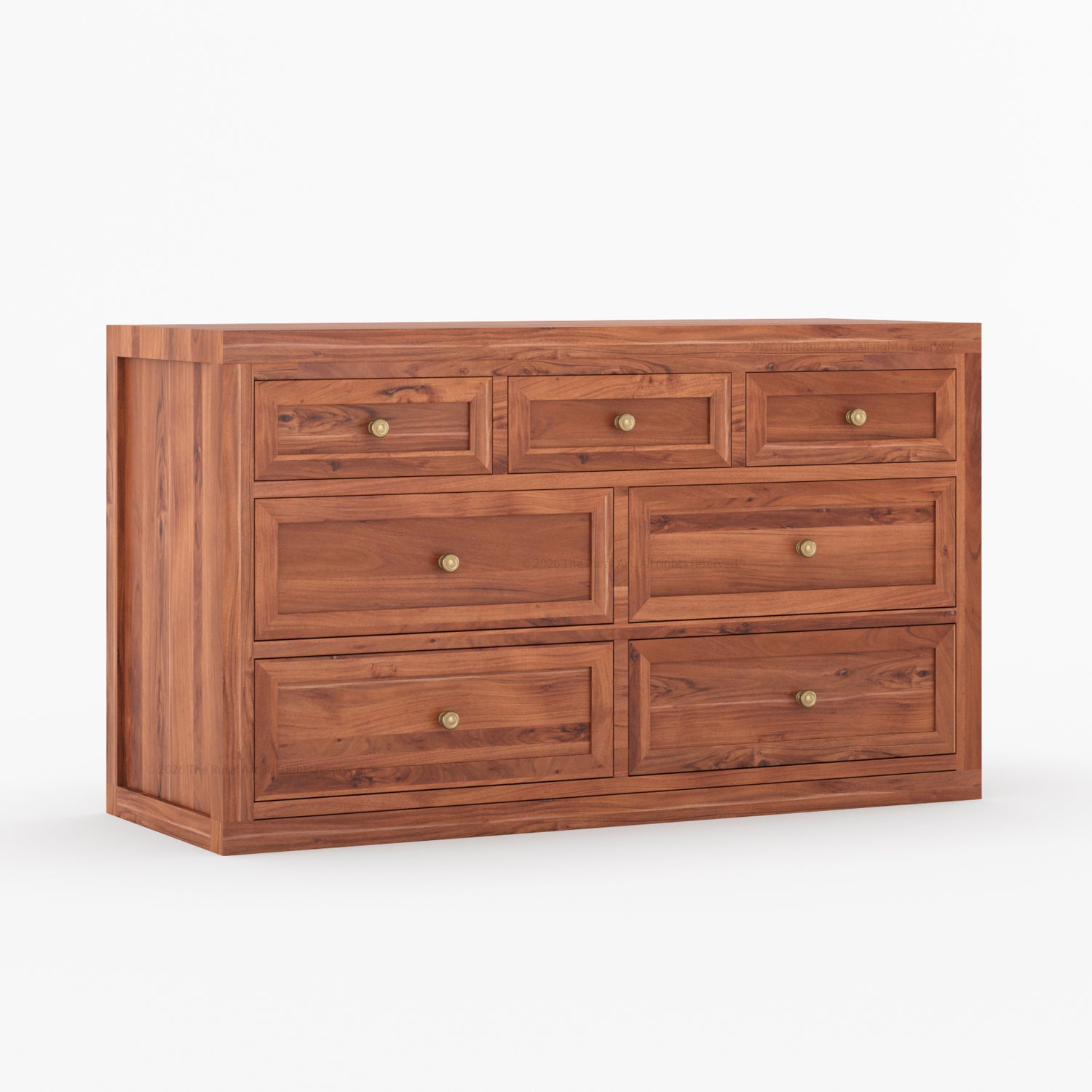 Seward Solid Wood Dresser with Panel Detailing