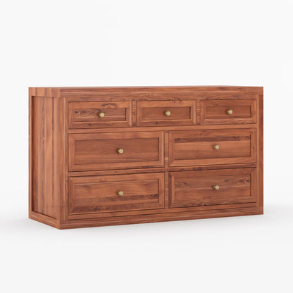 Seward Solid Wood Dresser with Panel Detailing