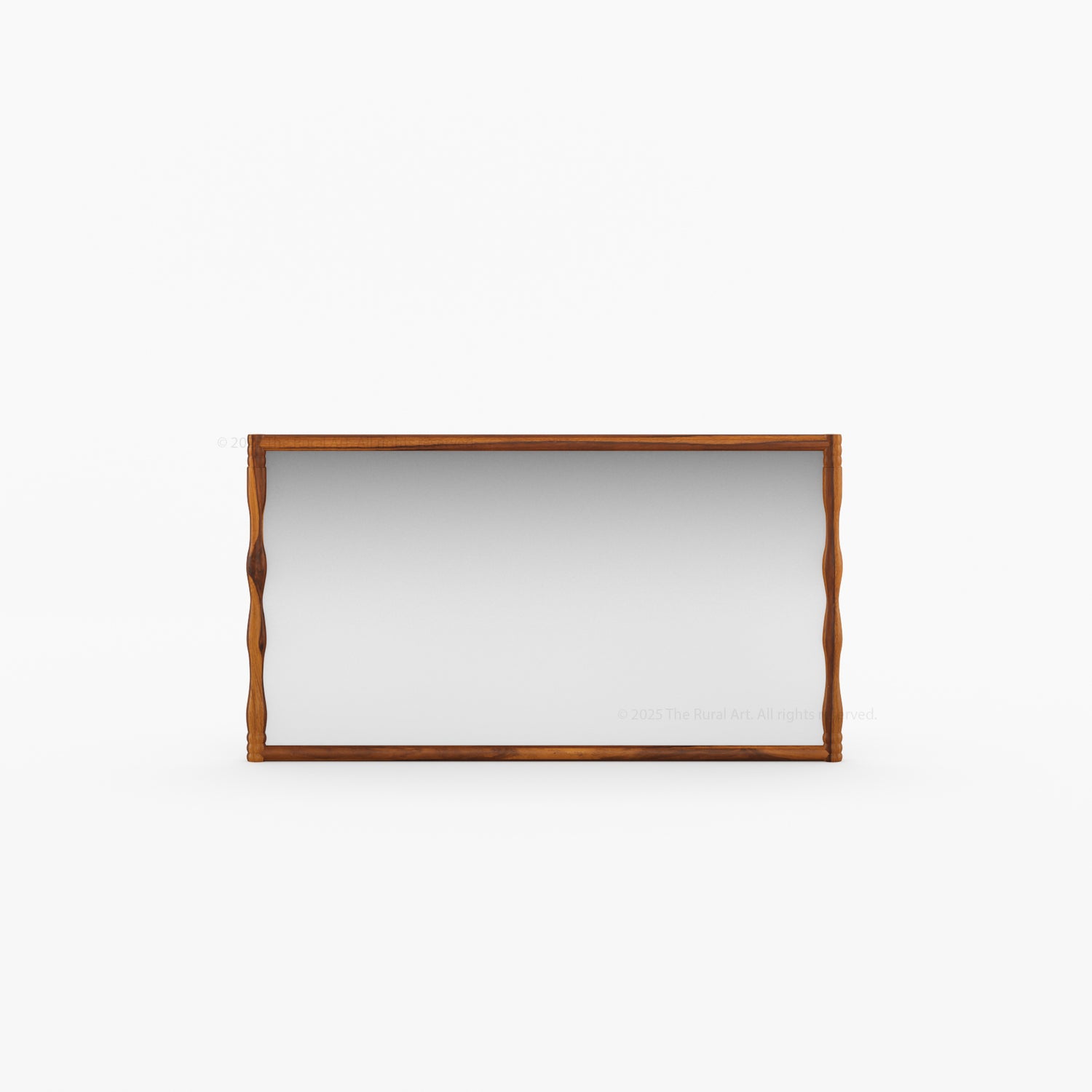 Jasper Solid Wood Mirror Frame with Sculpted Vertical Edges