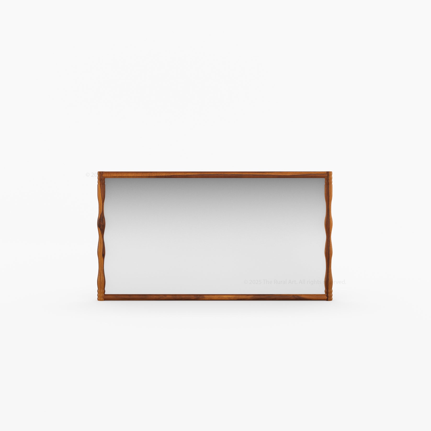 Jasper Solid Wood Mirror Frame with Sculpted Vertical Edges