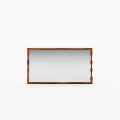 Jasper Solid Wood Mirror Frame with Sculpted Vertical Edges
