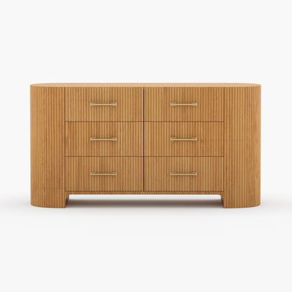 Bartow Modern Solid Wood Bedroom Set with Fluted Detailing