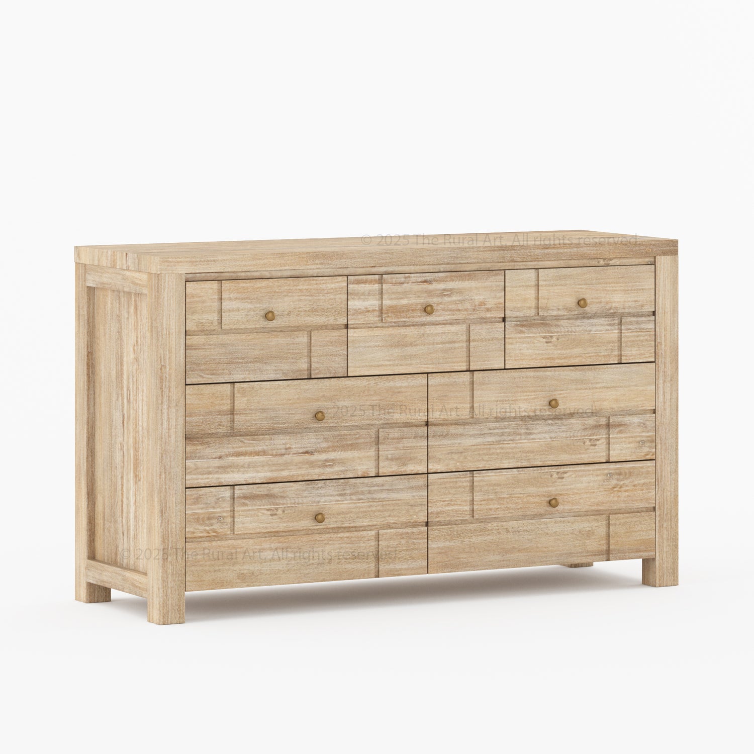 Princeton Solid Wood Dresser with Geometric Detailing