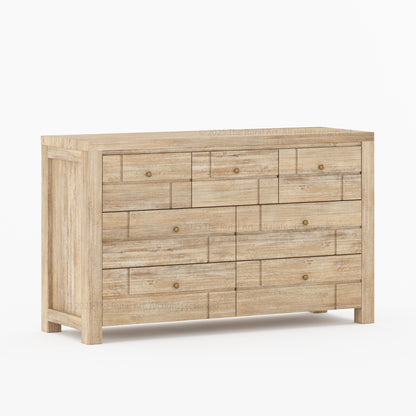 Princeton Solid Wood Dresser with Geometric Detailing