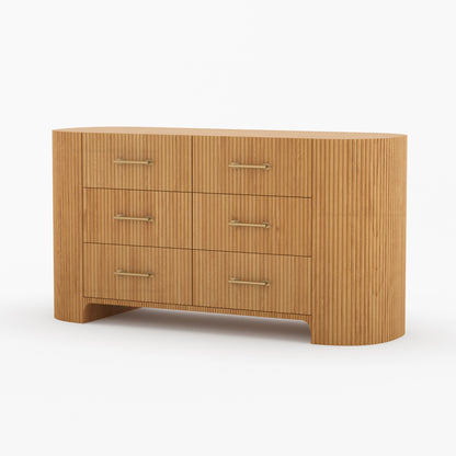Bartow Modern Solid Wood Bedroom Set with Fluted Detailing