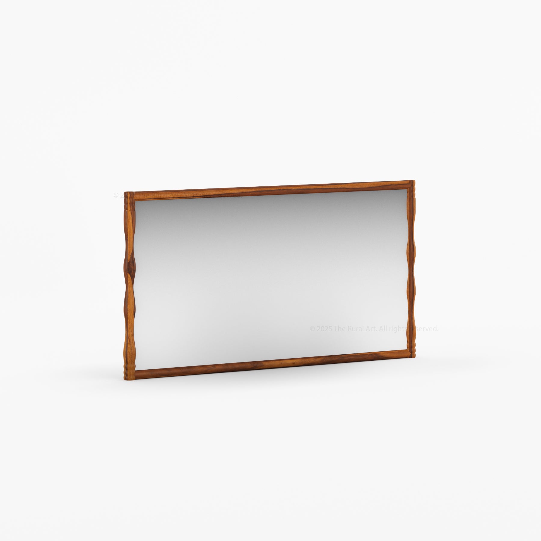 Jasper Solid Wood Mirror Frame with Sculpted Vertical Edges