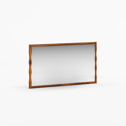 Jasper Solid Wood Mirror Frame with Sculpted Vertical Edges