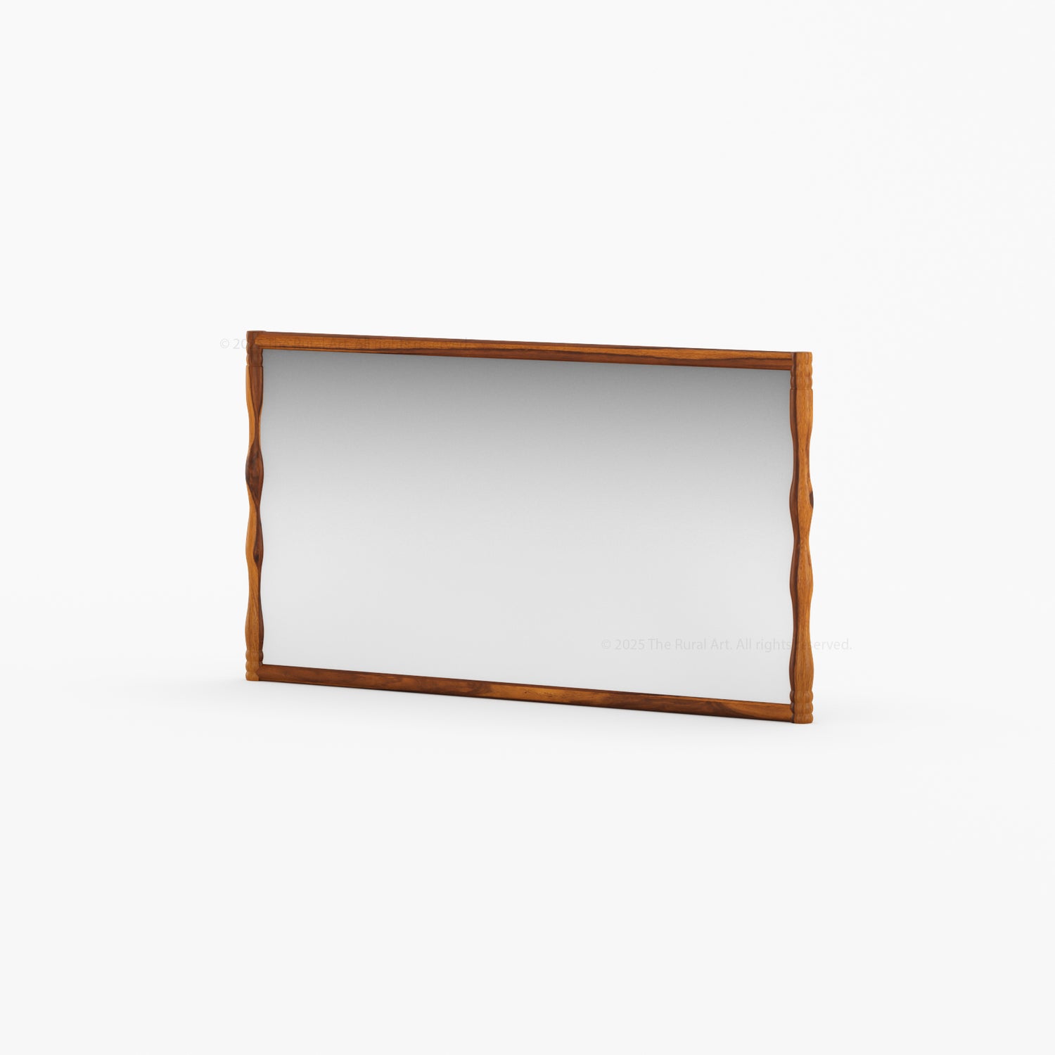 Jasper Solid Wood Mirror Frame with Sculpted Vertical Edges