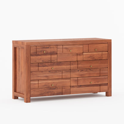 Princeton Solid Wood Dresser with Geometric Detailing