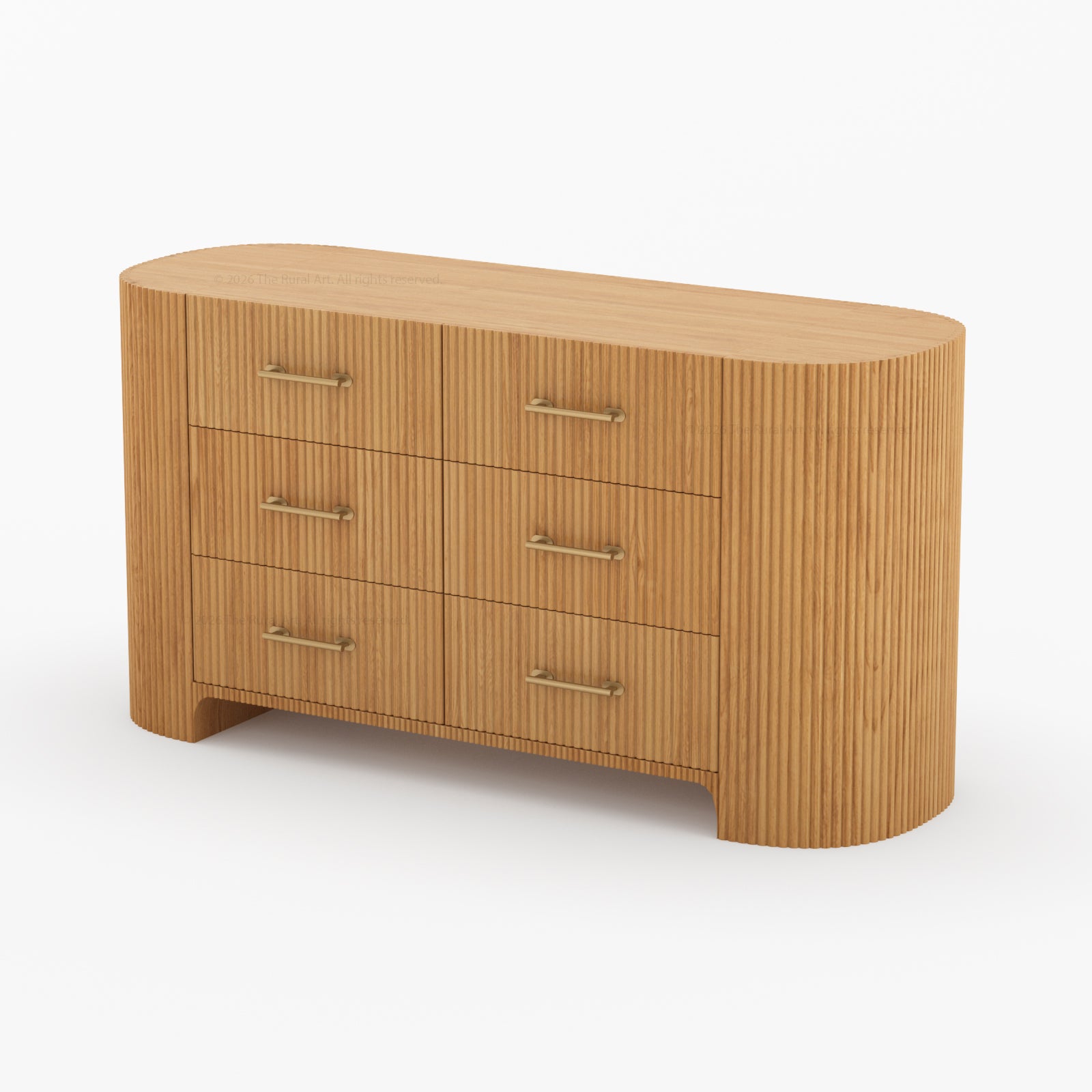 Bartow Modern Solid Wood Bedroom Set with Fluted Detailing