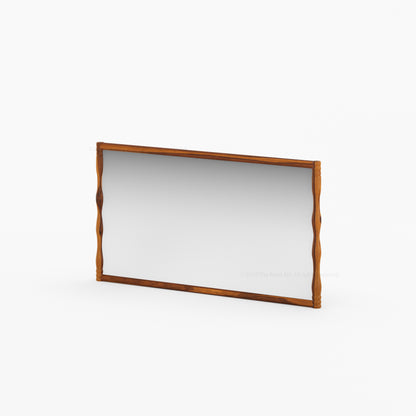 Jasper Solid Wood Mirror Frame with Sculpted Vertical Edges