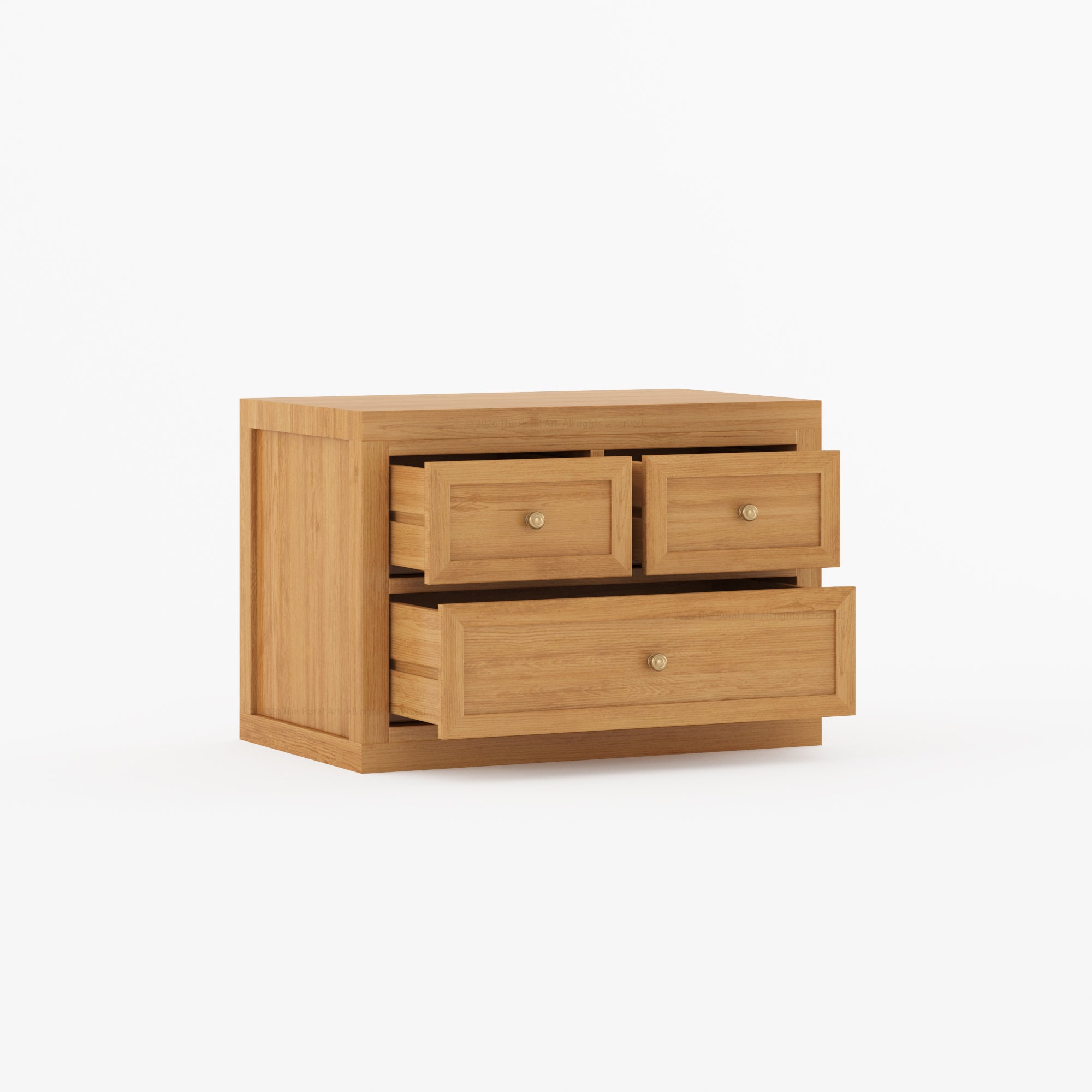 Seward Modern Heritage Solid Wood Bedroom Set with Upholstered Bed