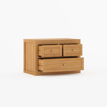 Seward Modern Heritage Solid Wood Bedroom Set with Upholstered Bed