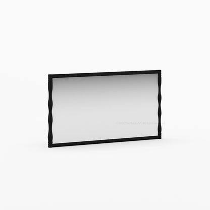 Jasper Solid Wood Mirror Frame with Sculpted Vertical Edges