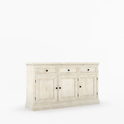 Crossett Solid Wood Sideboard Buffet in Weathered Drift Finish