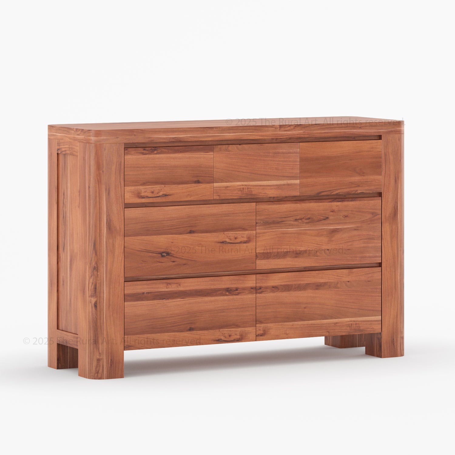 Levittown Solid Wood 6-Drawer Dresser Storage Chest
