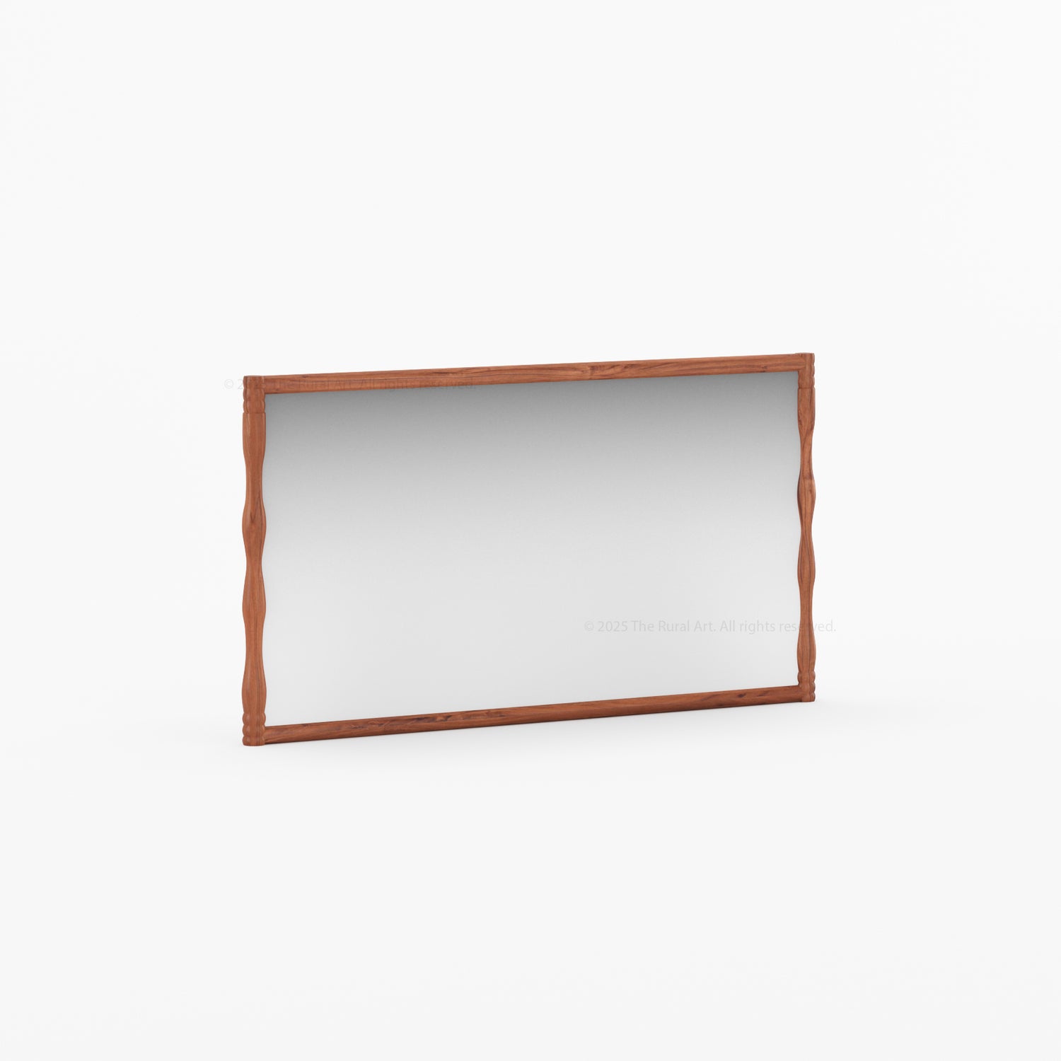 Jasper Solid Wood Mirror Frame with Sculpted Vertical Edges