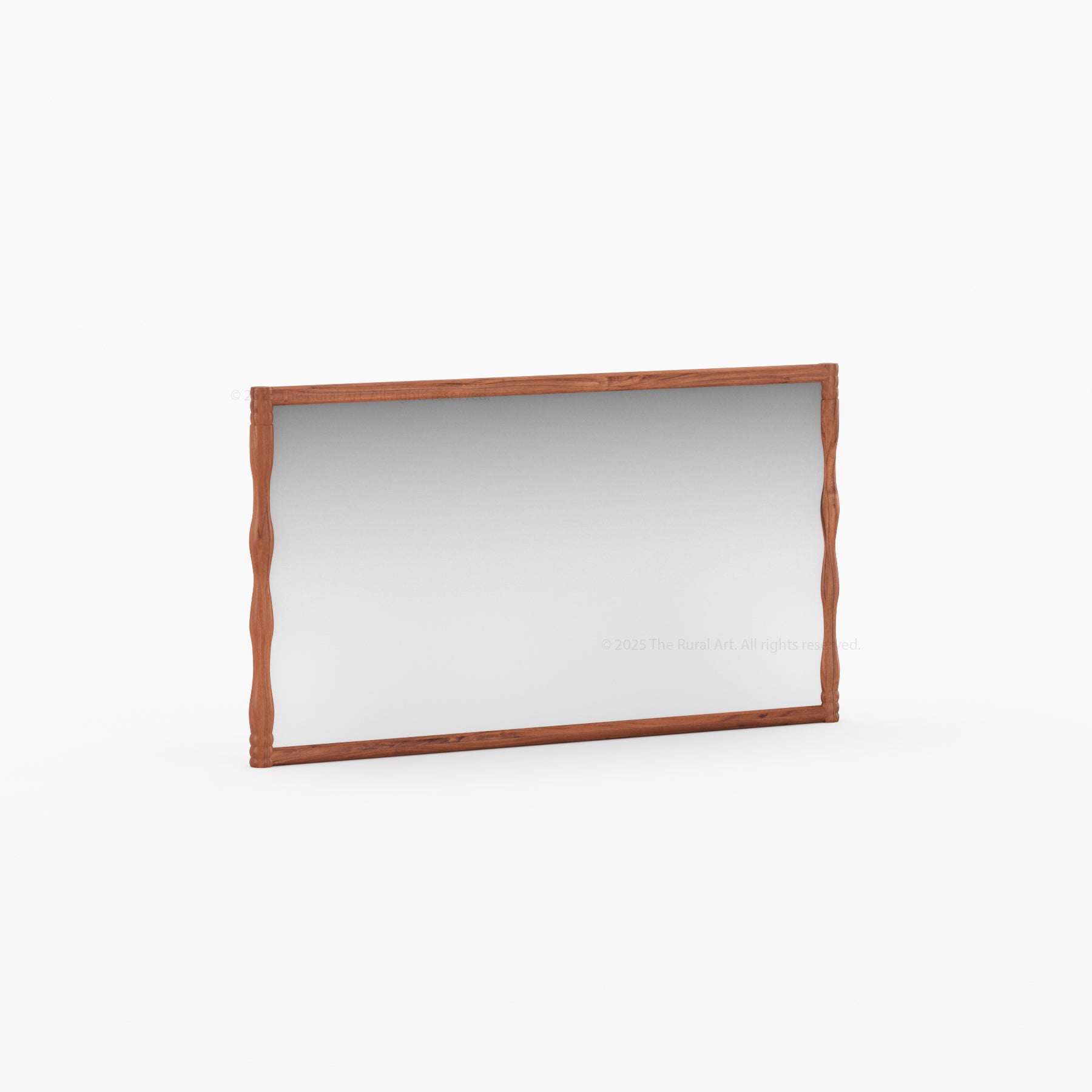 Jasper Solid Wood Mirror Frame with Sculpted Vertical Edges