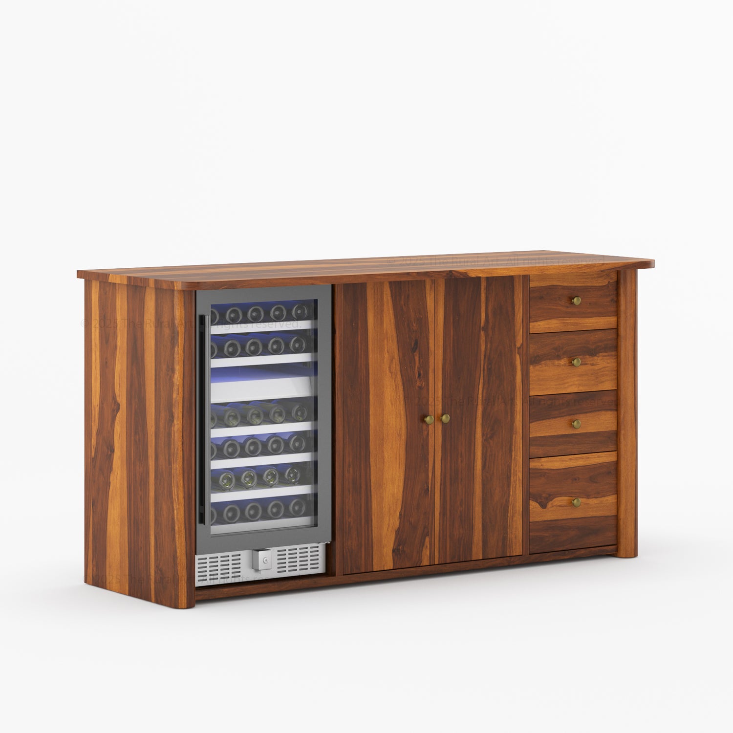 Blytheville Dual Tone Sideboard with Mini Fridge Space