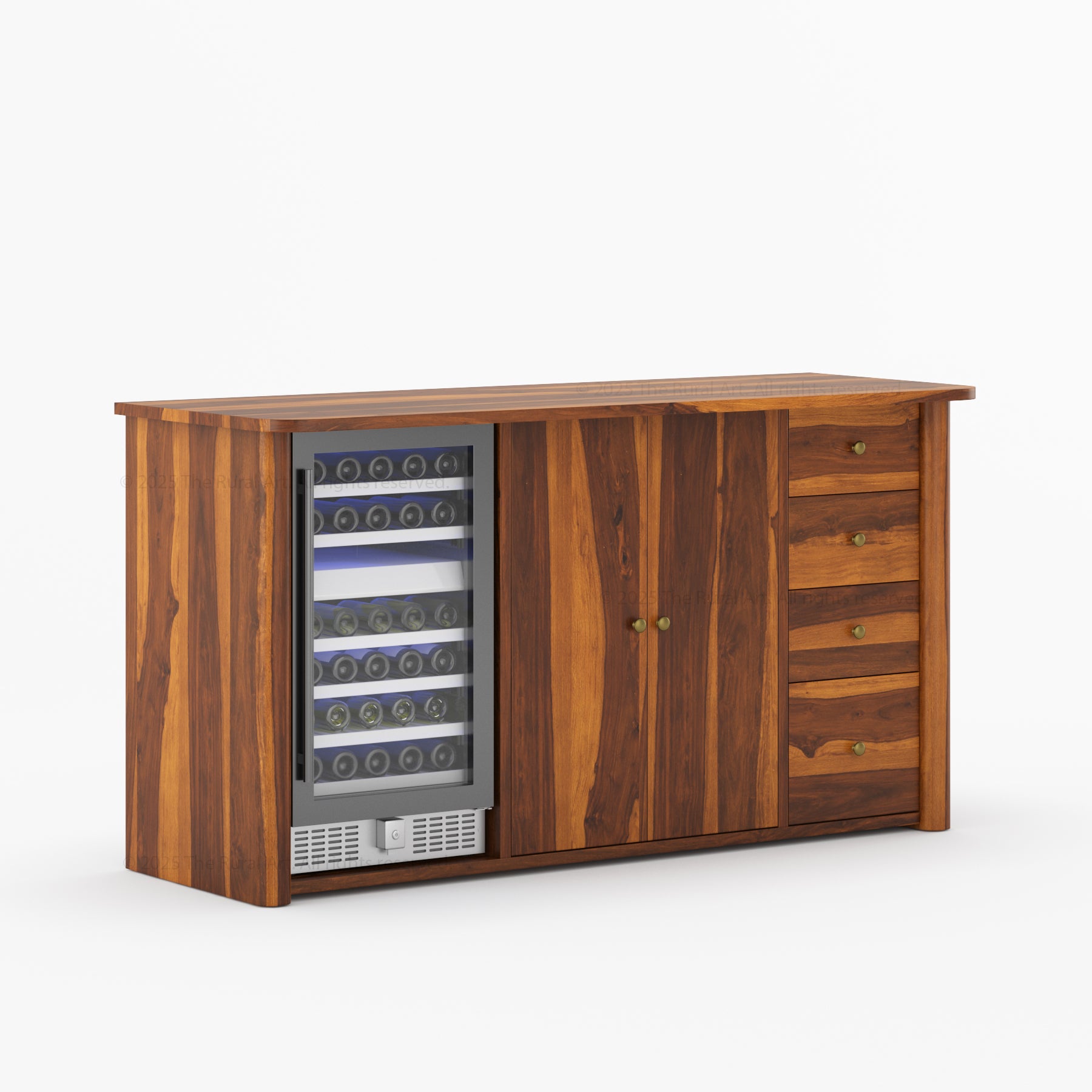 Blytheville Dual Tone Sideboard with Mini Fridge Space
