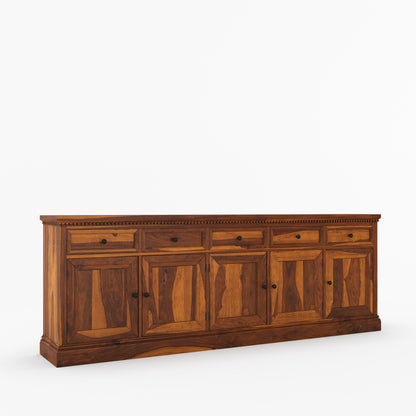 Crossett Solid Wood Sideboard Buffet in Weathered Drift Finish