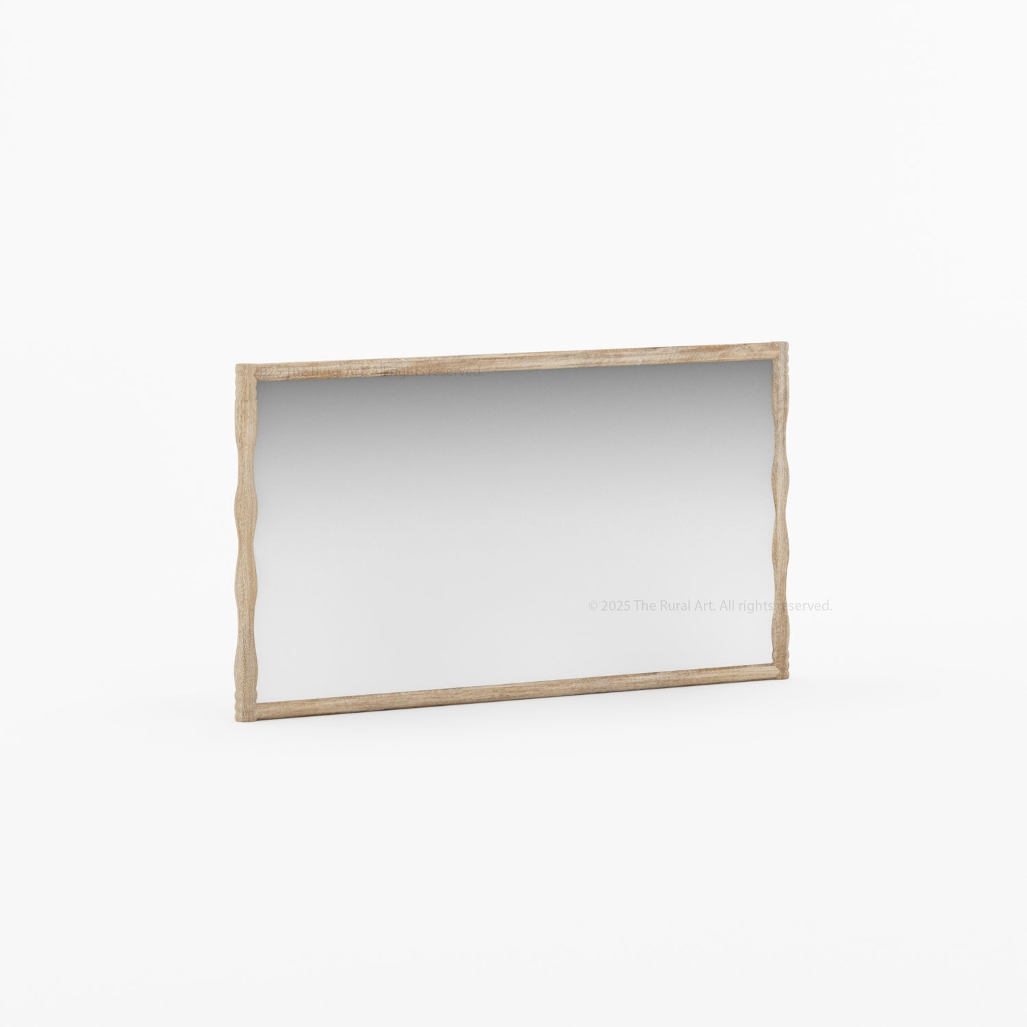 Jasper Solid Wood Mirror Frame with Sculpted Vertical Edges
