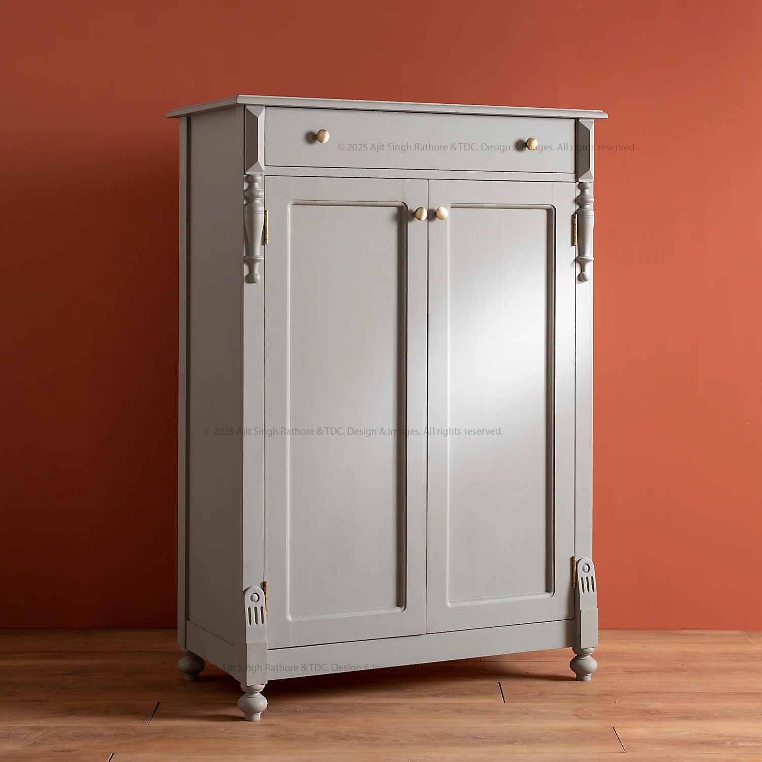 Clinton Solid Wood Farmhouse Storage Cabinet