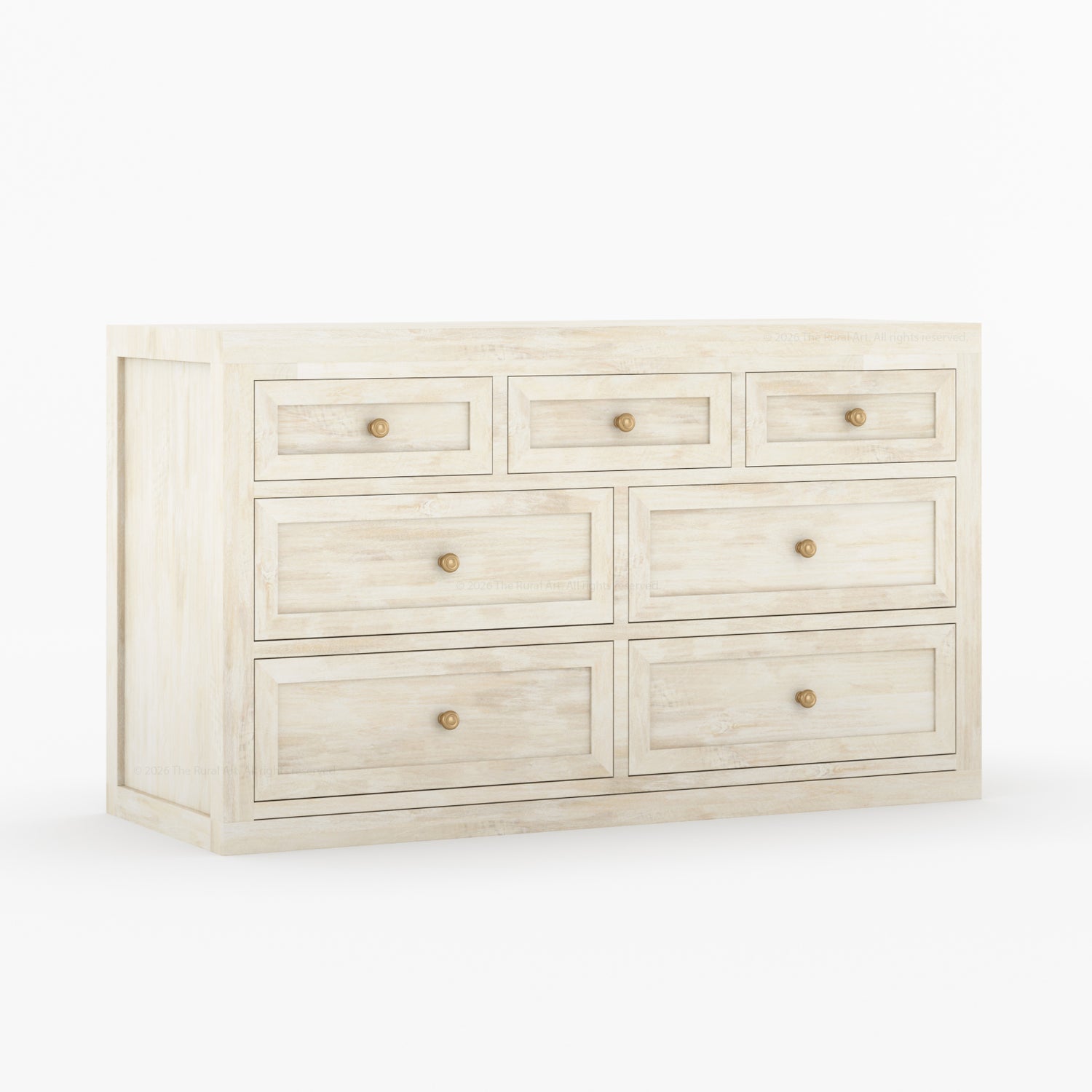 Seward Solid Wood Dresser with Panel Detailing