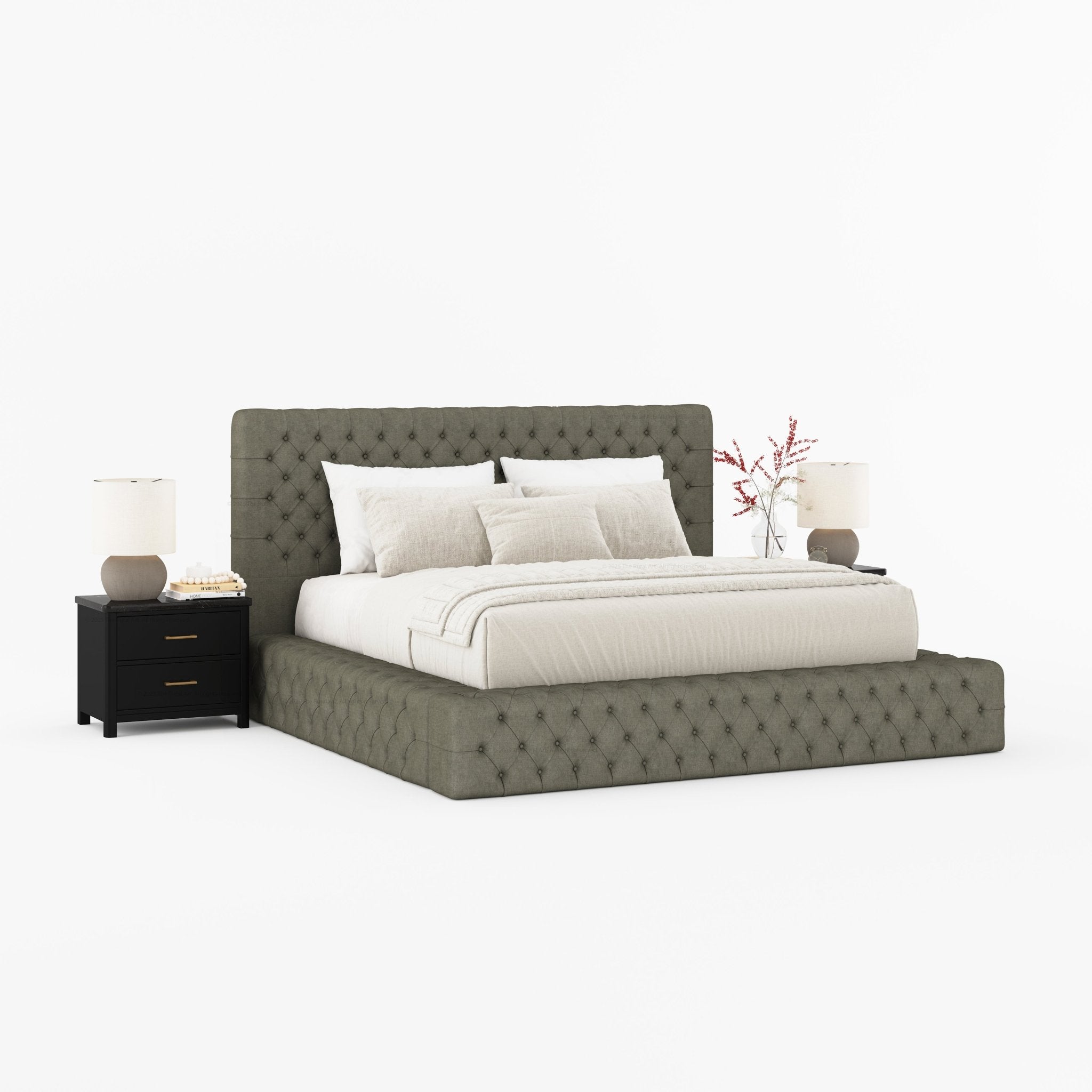 Sebring Boucle Upholstered Bed