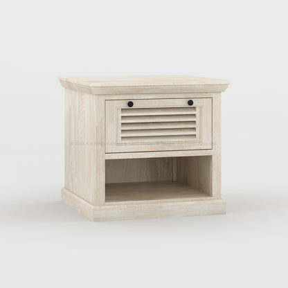 Costa Mesa Night Stand with Drawer Solid Wood