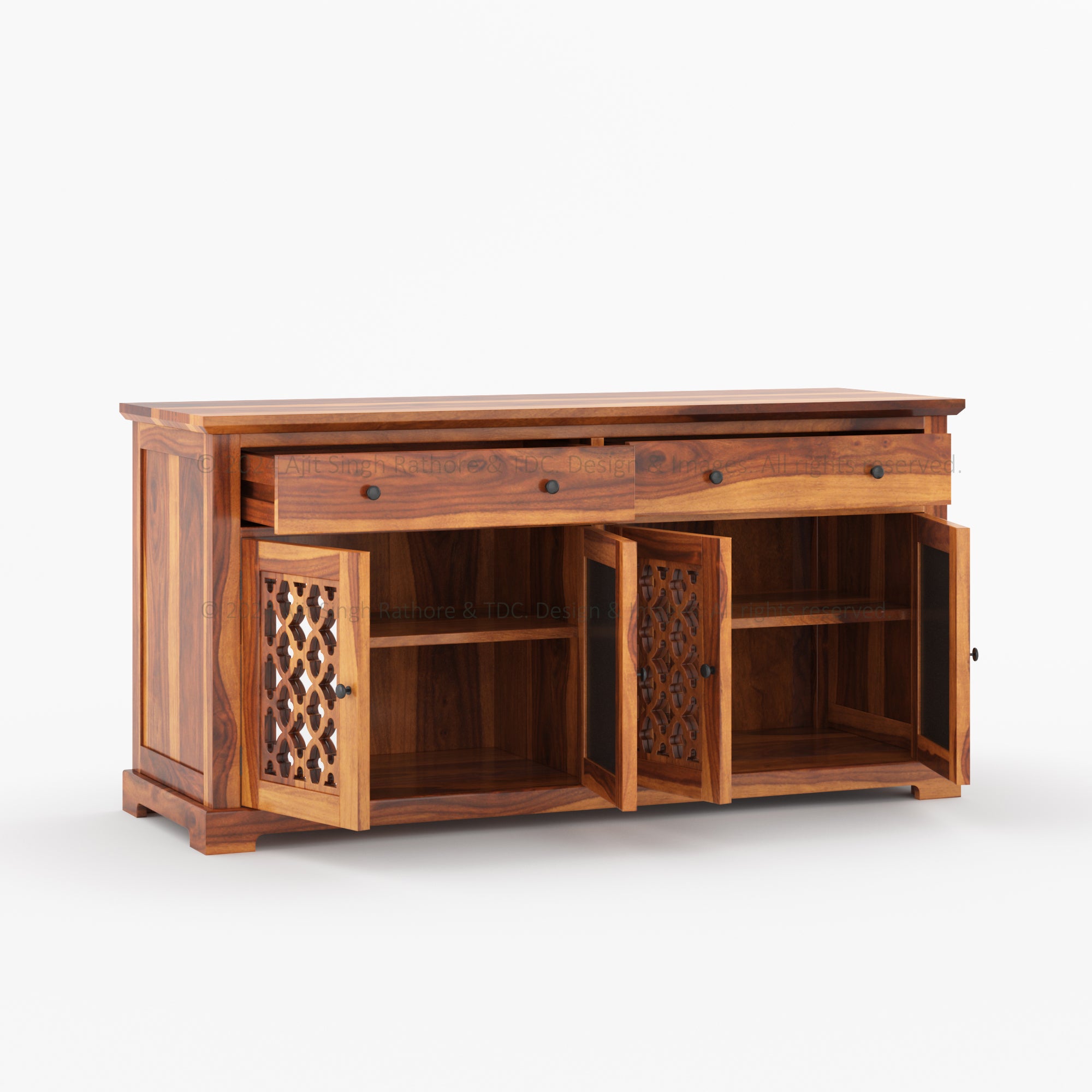 Clanton Solid Wood Buffets Sideboard Cabinet With Drawers